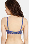 Rosaline Cyber Grove Everyday Double Layered Non Wired 3/4th Coverage Lace Bra - Ocean Cavern — thumbnail 2